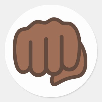 Cool Fist Bump Emoji Classic Round Sticker by Totes_Adorbs at Zazzle
