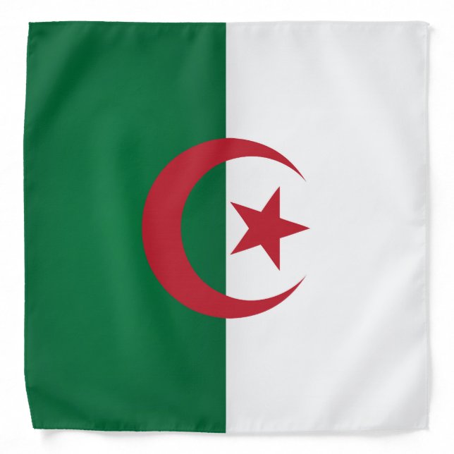Cool Flag Of Algeria Flag Bandana (Front)