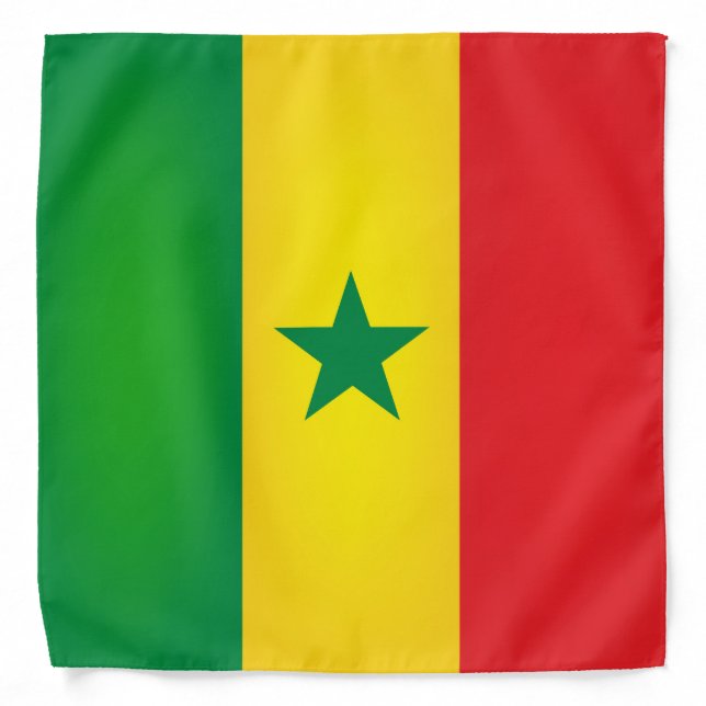 Cool Flag Of Senegal Fashion Bandana (Front)