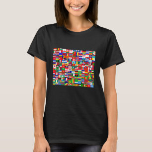 Cool Flags of The World Illustration Graphic Desi T-Shirt