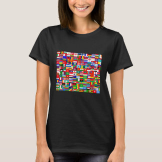 Cool Flags of The World Illustration Graphic Desi T-Shirt