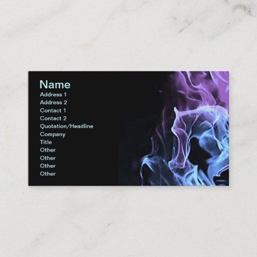 Customizable Cool Flames Business Card Template