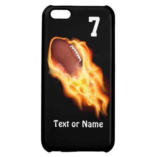 Cool Flaming Football iPhone 5C Cases (Back)