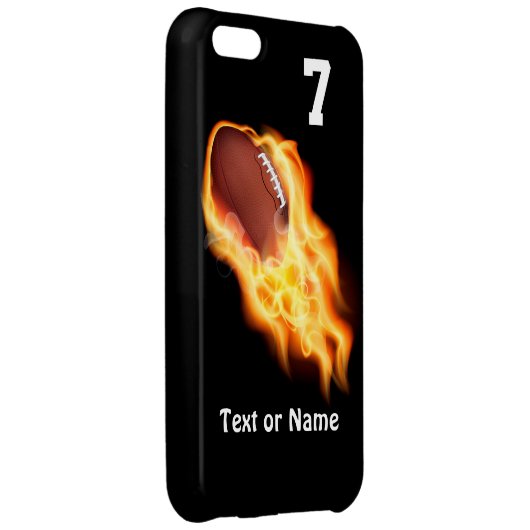 Cool Flaming Football iPhone 5C Cases (Back Right)