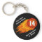 Cool Flaming Personalized Basketball Keychains