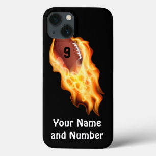 Cool Flaming Personalized Football iPhone 6 Case