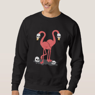 Cool Flamingo Animal Bird Skulls Fun Sweatshirt