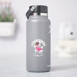 Cool Flamingo Born To Stand Out Funny Pink Bird Sticker