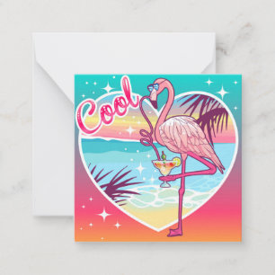 Cool Flamingo Note Card