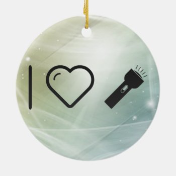 Cool Flashlight Shadows Ceramic Ornament by iLoveSuperStore at Zazzle