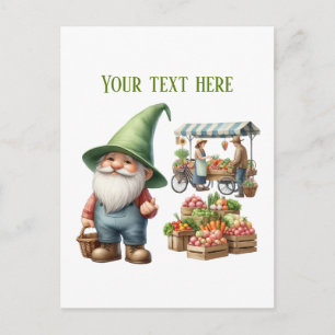Cool Flea market Farmers market gnome Postcard