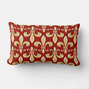 Cool Fleur De Lis Wallpapered Lumbar Pillow