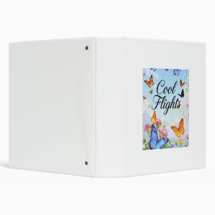 Cool Flights Butterfly 3 Ring Binder