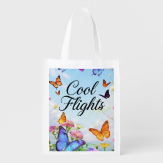 Cool Flights Butterfly Grocery Bag