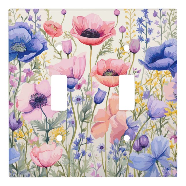 Cool floral light switch cover  (Front)