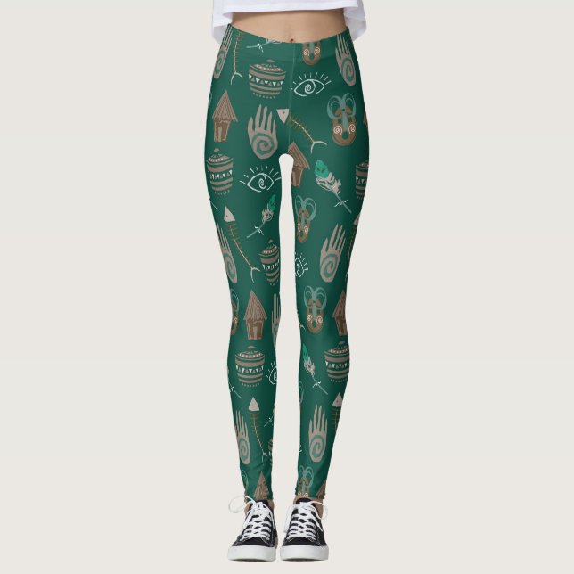 Cool Floral Pattern Leggings (Front)