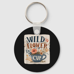 Cool Flowery Cup with This Wild Flower Look for Keychain