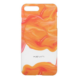 Cool flowing orange geode ink iPhone 8 plus/7 plus case