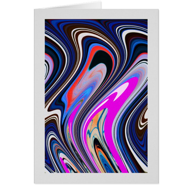 Cool flowing waves cards (Front)