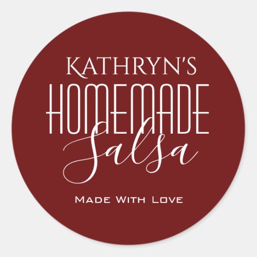 Cool Fonts Personalized Homemade Label