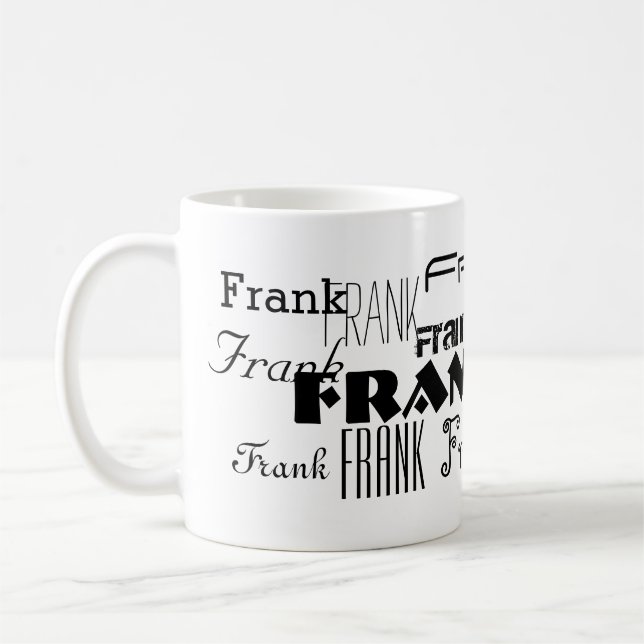 Cool Fonts Your Name Personalized Coffee Mug (Left)
