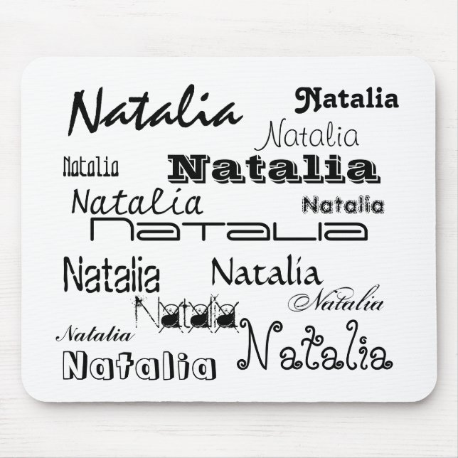 Cool Fonts Your Name Personalized Mouse Pad (Front)