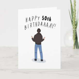 Cool Fonz Happy Days 50th Birthday Card