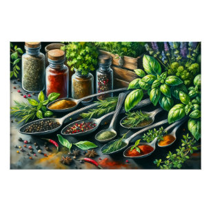 Cool food lovers spice poster
