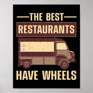 Cool Food Truck For Men Women Culinary Chef Pizza Poster