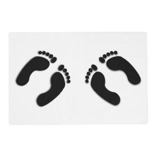 Cool Foot Prints Laminated Placemat