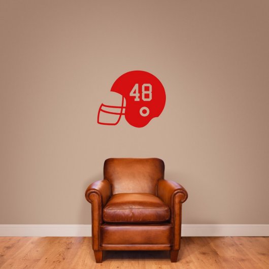 Cool Football Helmet Large Sports Wall Decal (Front)