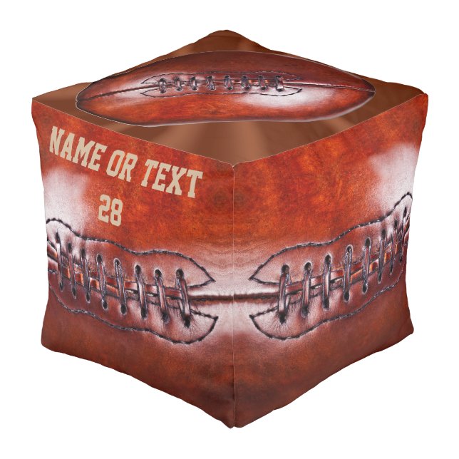 Cool Football Ottoman Football Chair PERSONALIZED (Angled Back)