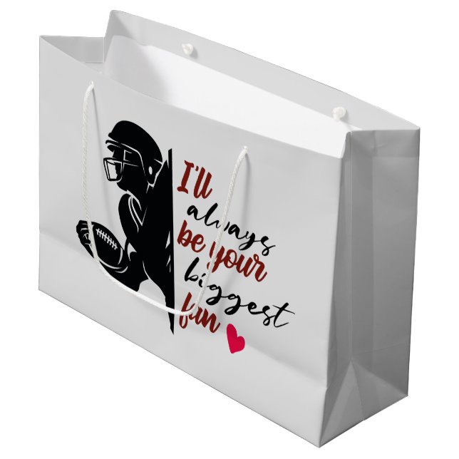 cool football payer biggest fan party large gift bag (Front Angled)