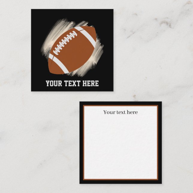 Cool Football sports add text Note Card (Front/Back)