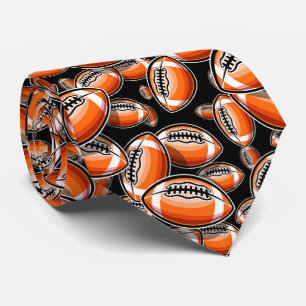 cool football sports pattern neck tie
