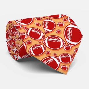 cool football sports pattern neck tie
