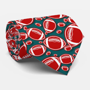 cool football sports pattern neck tie