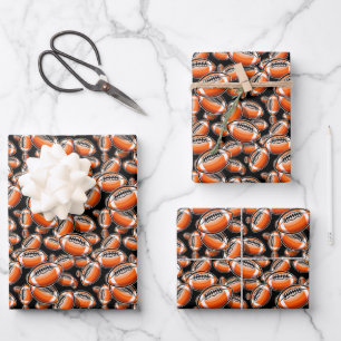 cool Football sports tiled party Wrapping Paper Sheets