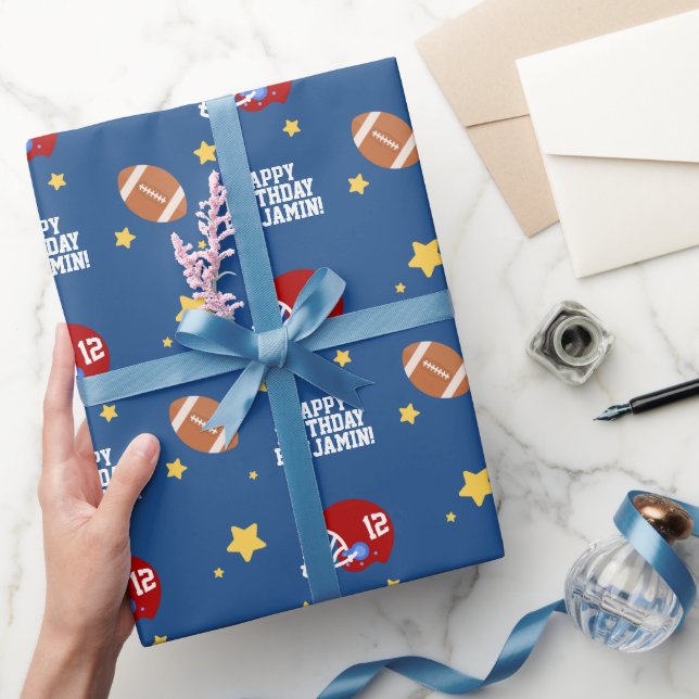 Cool Football Super Star Wrapping Paper (Gifting)