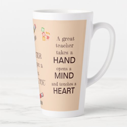 Cool For A Great Teacher Appreciation I Love You A Latte Mug