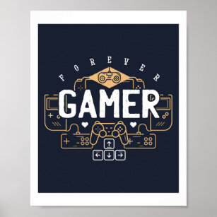 Cool Forever GAMER Gaming Gifts Teen Boy Girl Poster