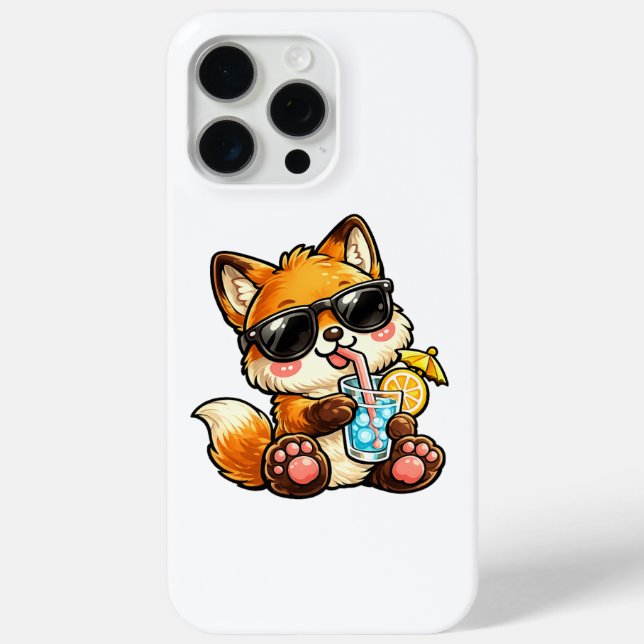Cool Fox Drink Case-Mate iPhone Case (Back)