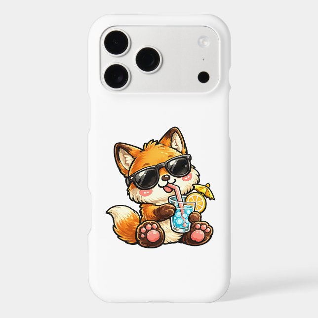 Cool Fox Drink Case-Mate iPhone Case (Back)