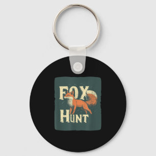 Cool Fox Hunting Costume For Adults And Kids Keychain
