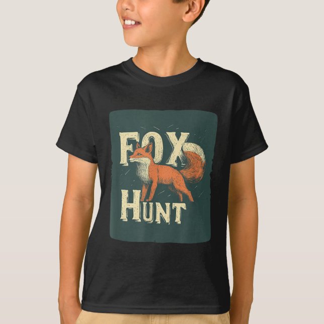 Cool Fox Hunting Costume For Adults And Kids  T-Shirt (Front)