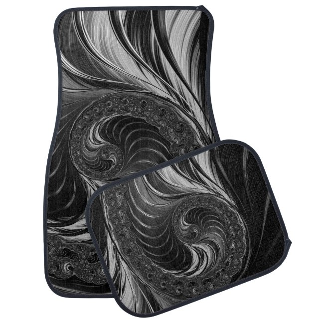 Cool Fractal Metallic Nautilus Golden Ratio Car Floor Mat (Set)