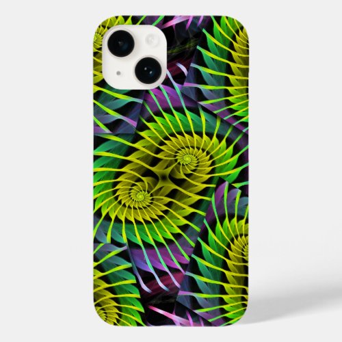 Cool Fractal Neon Spirals Case_Mate iPhone 14 Case