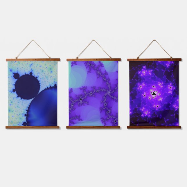 Cool Fractals Wall Tapestry Set (Triple)