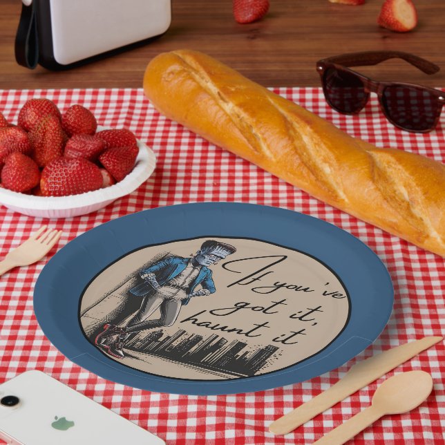 Cool Frankenstein If You’ve Got it, Haunt it Paper Plates (Picnic)