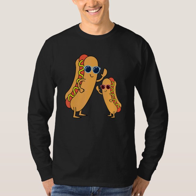 Cool Franks Sausages Weiner Fast Food Sunglasses H T-Shirt (Front)